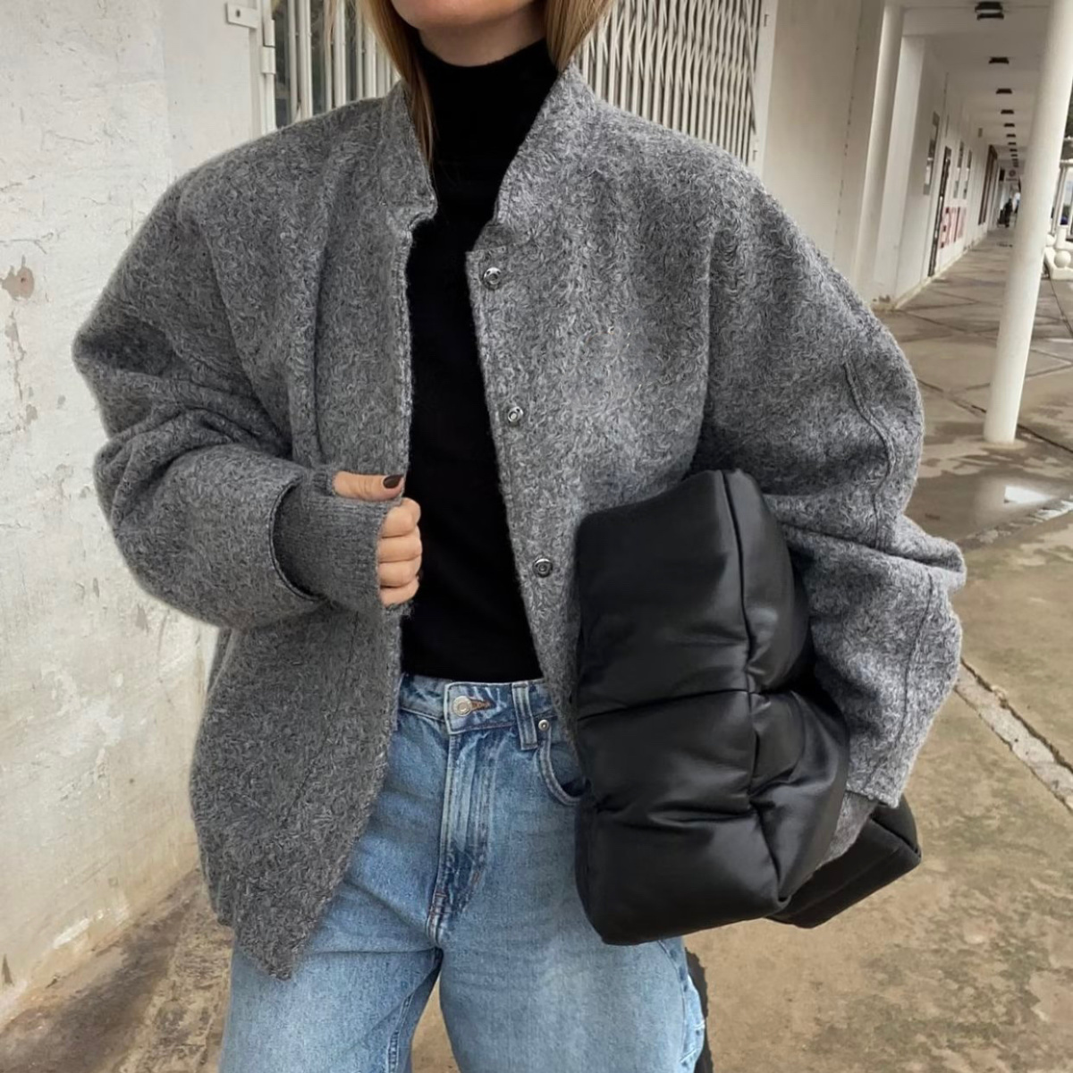 Office Tech Wear - Bomber Jackets Womens Jacket Inside Pockets