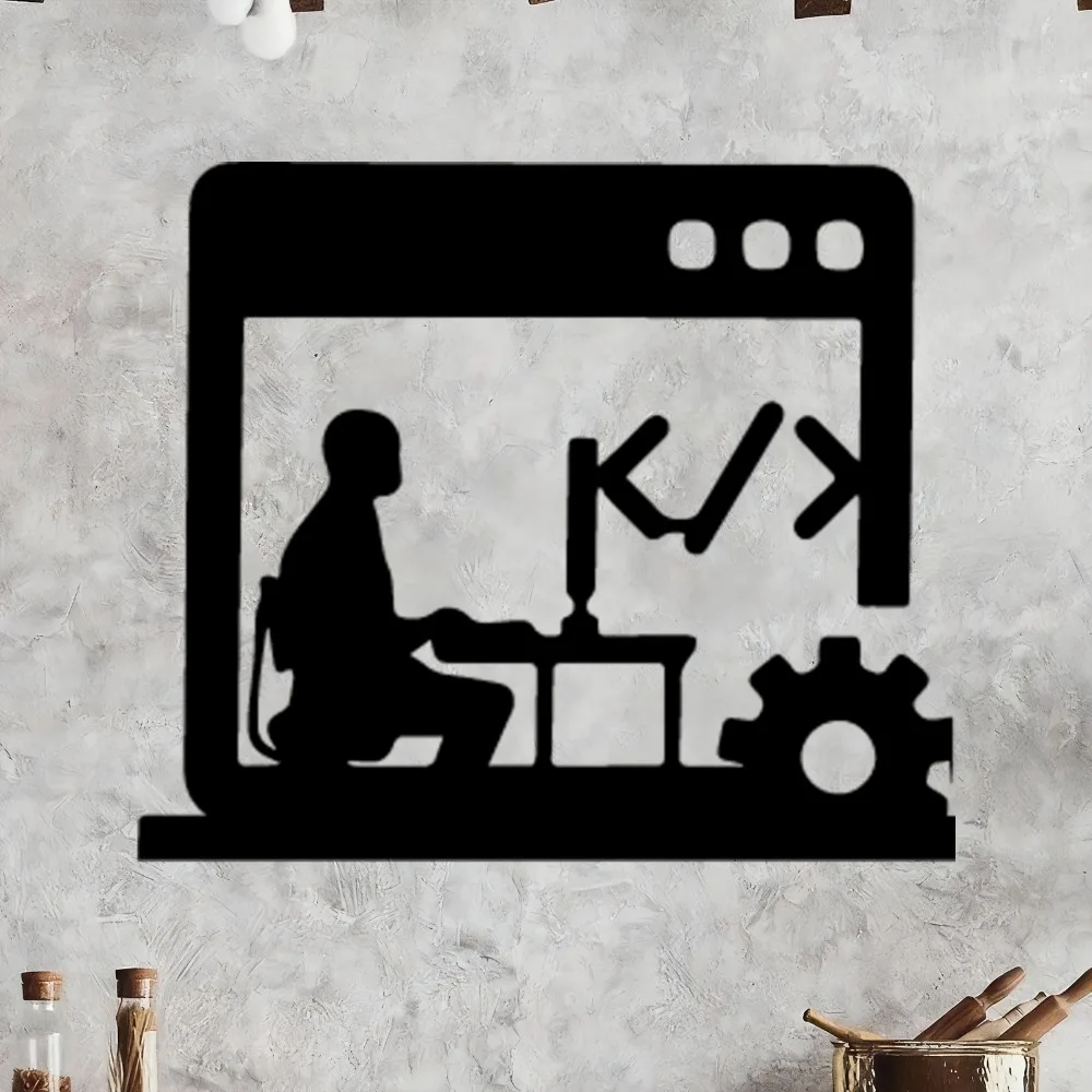 Tech Office Wall Art - CIFBUY Metal Wall Art Programmer Gift