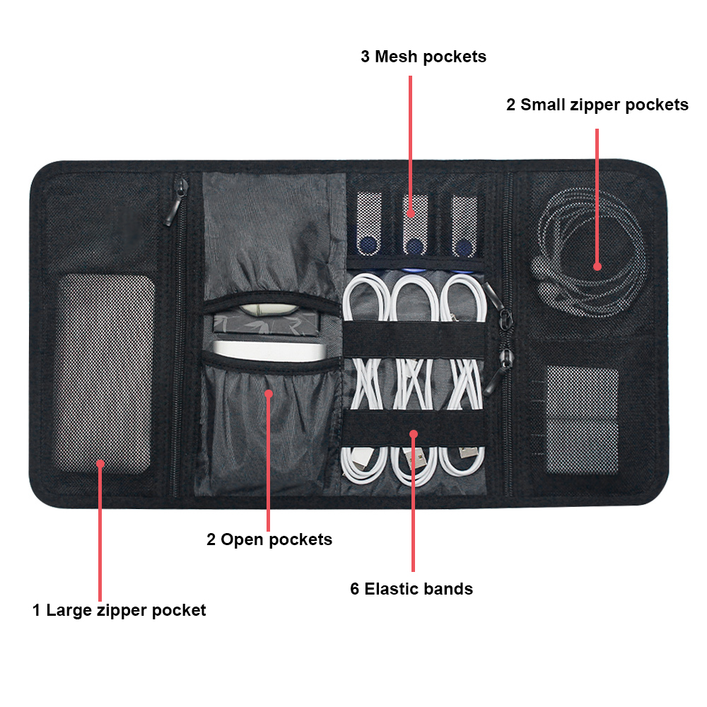 Tech Organizer Bag Cable Stora - Home Office Tech Gadgets review and price