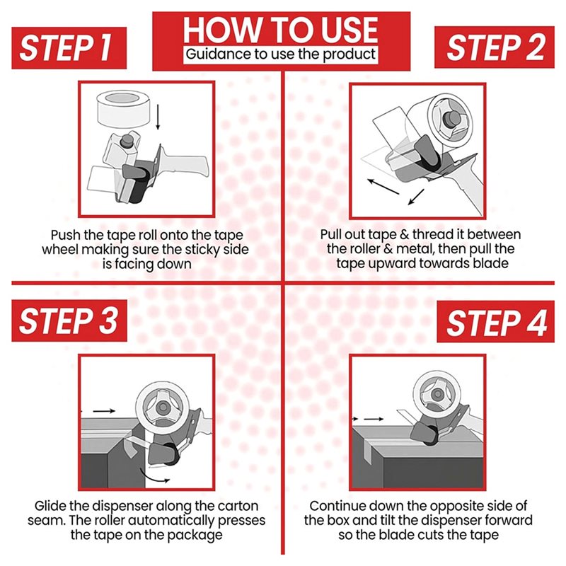 ABVG-2PC Packaging Tape Dispen - Tape Gun Dispenser review and price