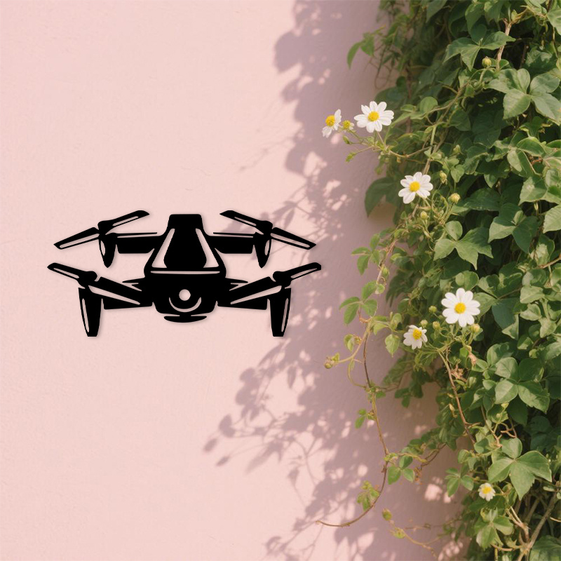 2D Flat Drone Silhouette Metal - Tech Office Wall Art review and price