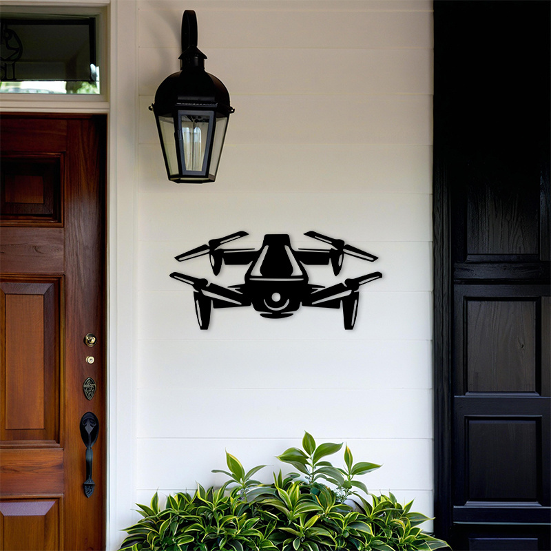 2D Flat Drone Silhouette Metal - Tech Office Wall Art review and price