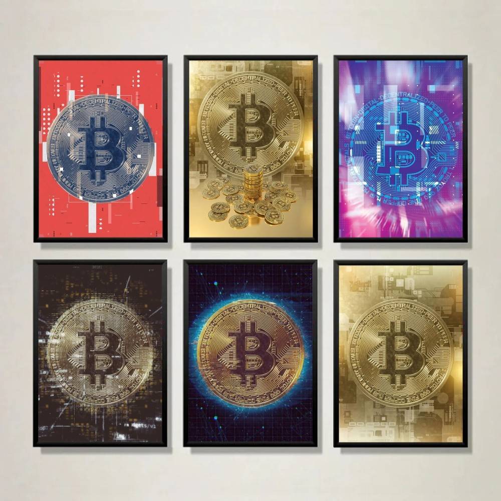 Cyber Tech Circuit Golden Coin - Tech Office Wall Art review and price