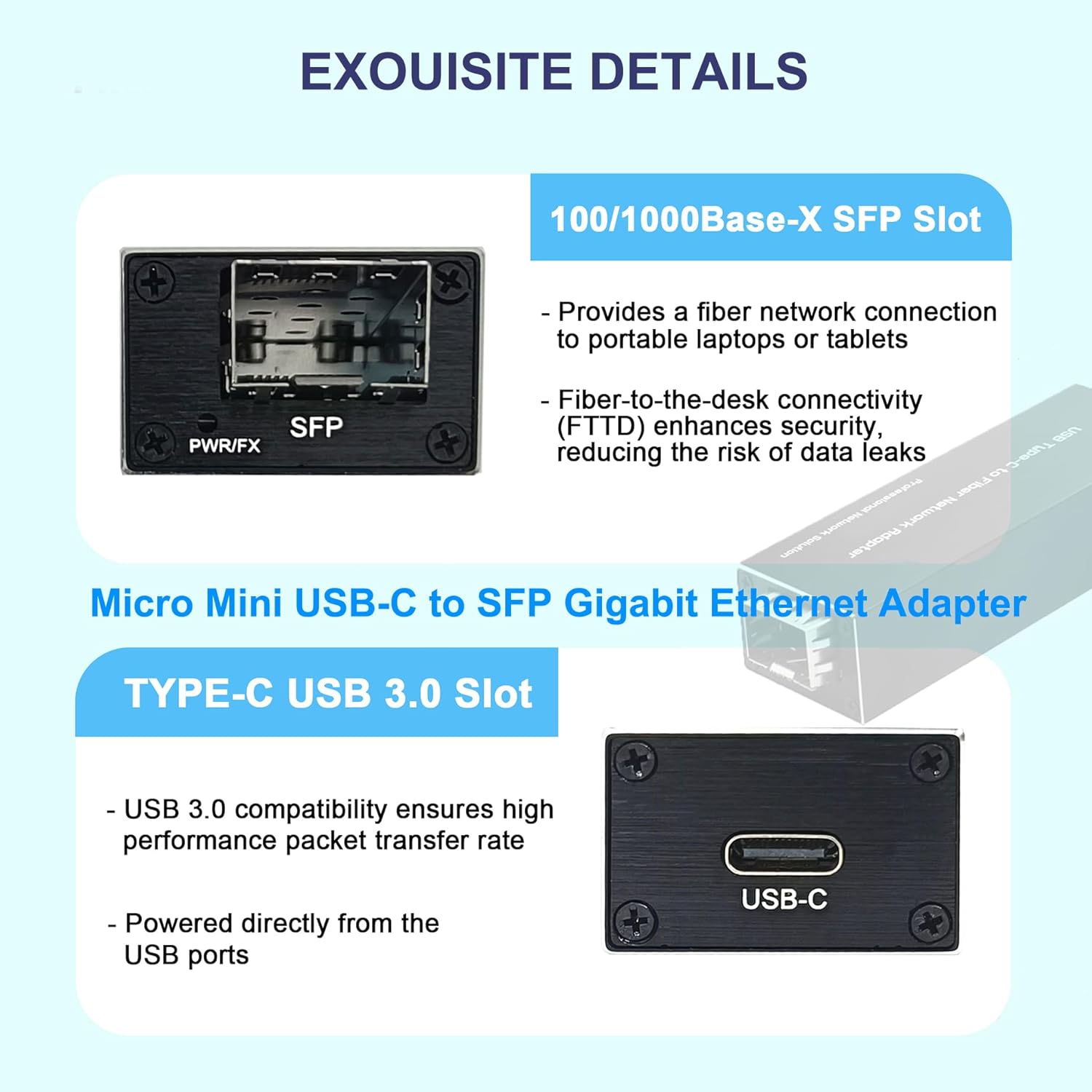 USB 3.0 to SFP Gigabit Etherne - Gigabit Network Card review and price