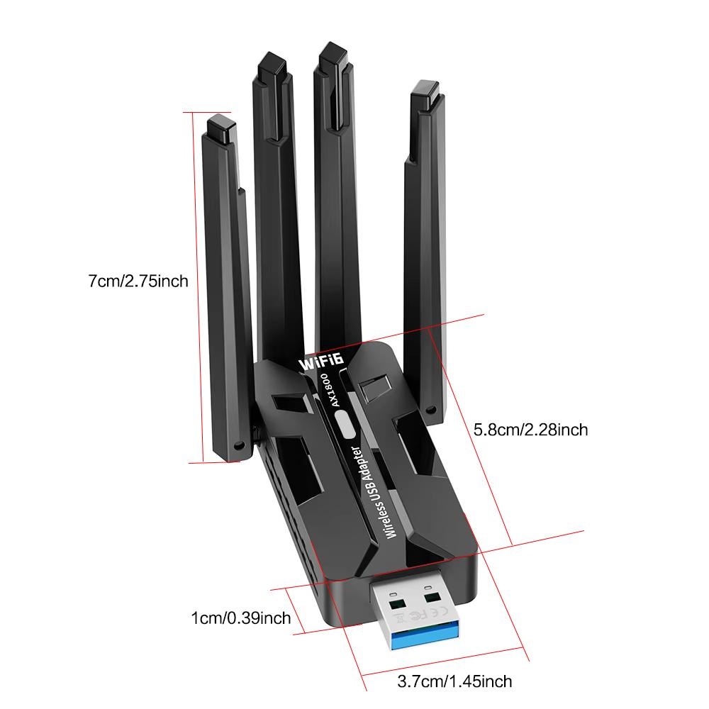 WiFi 6 USB 3 0 Adapter 1800 Mb - Gigabit Network Card review and price