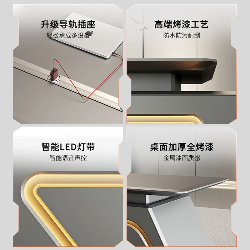 Painted boss table, desk, tech - Office Management Technology review and price